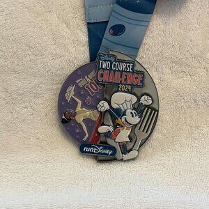 Run Disney 2024 Wine & Dine‎ Two Course Challenge Medal Mickey Remy Tiana